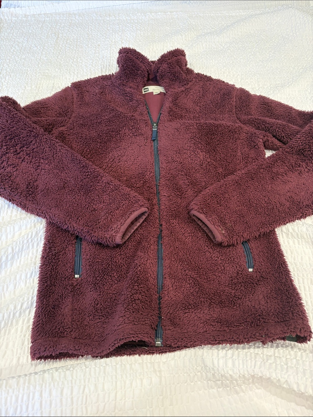 MEC Youth Zip-Up Sherpa Jacket - Wine
Size 16